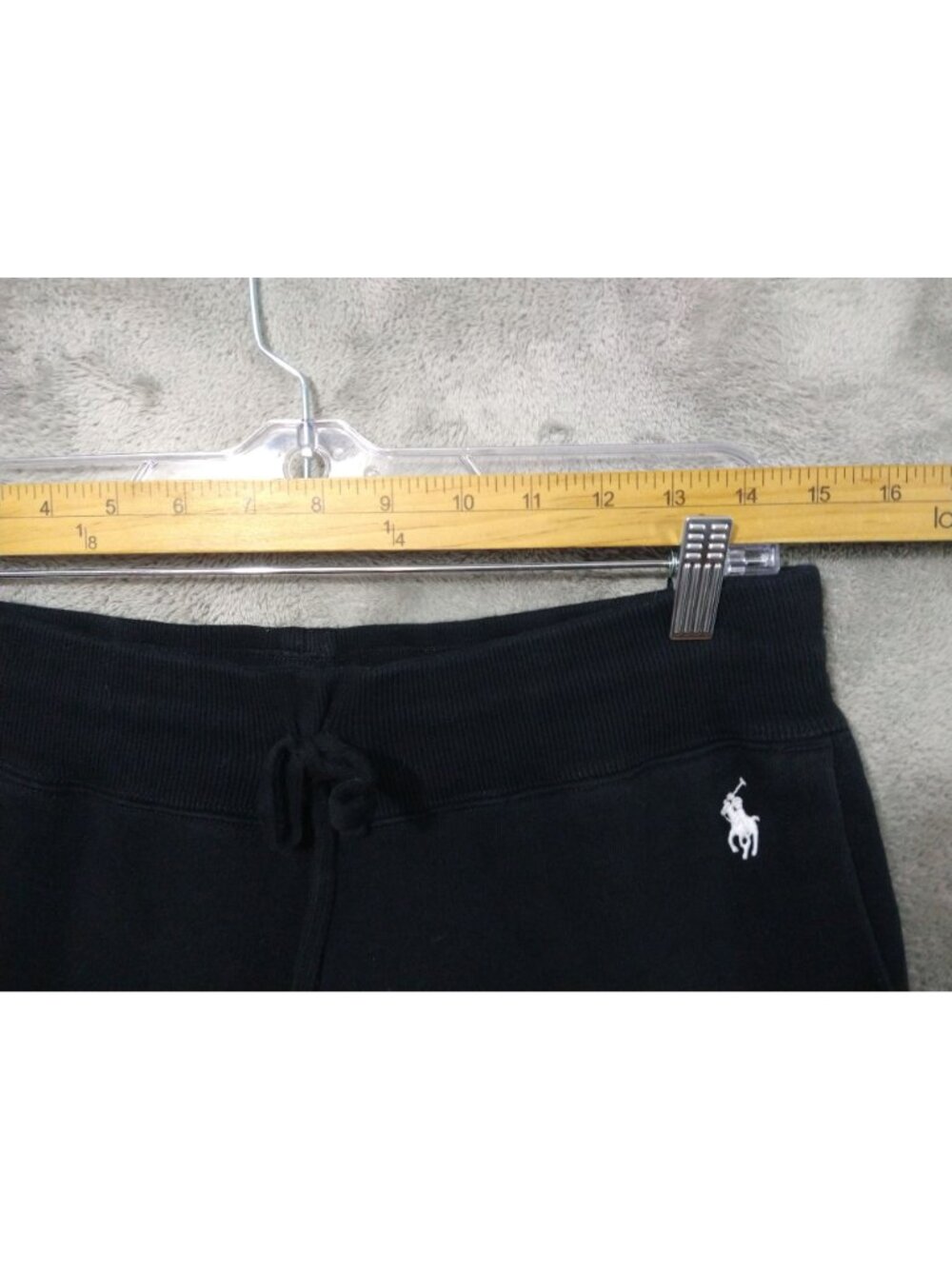 Polo Ralph Lauren Joggers Pants Mens Medium Black Elastic Waist Drawstring Pony - Picture 3 of 10